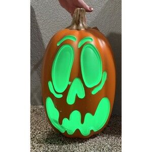 16 Inch Lit Scared Jack Halloween Pumpkin By Target
